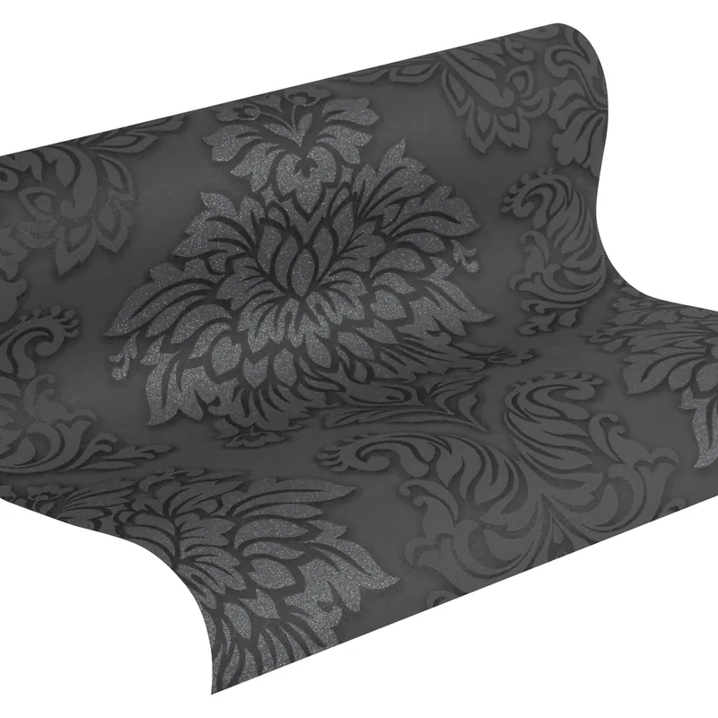 A.S. Creation Metropolitan Stories 368984 papier peint intissé baroque 0.53 m x 10.05 m noir Offre Spéciale