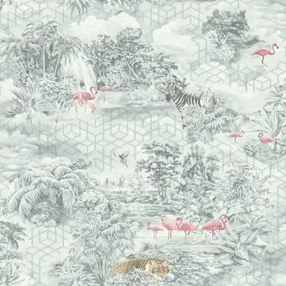 Holden Kaleidoscope 90660 papier peint intissé animaux 0.53 m x 10.05 m gris Nouvel Arrivage