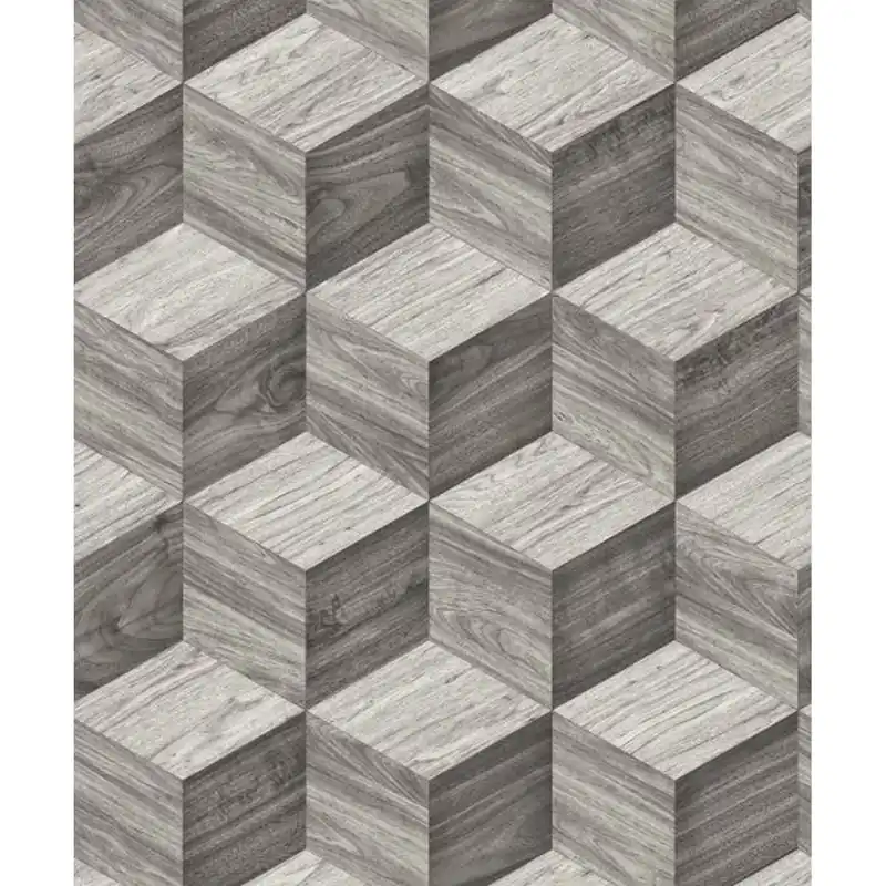DesignID NATURAL FAUX 2 NF232121 papier peint intissé 3D 0.53 m x 10.05 m gris Meilleur Choix
