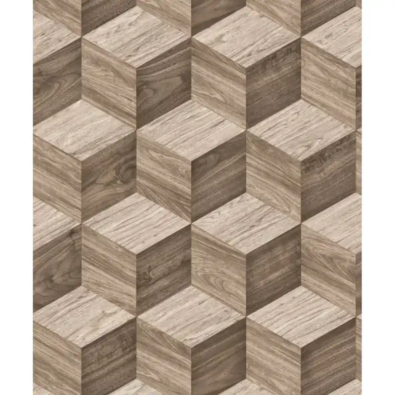 DesignID NATURAL FAUX 2 NF232122 papier peint intissé 3D 0.53 m x 10.05 m marron Usine Directe