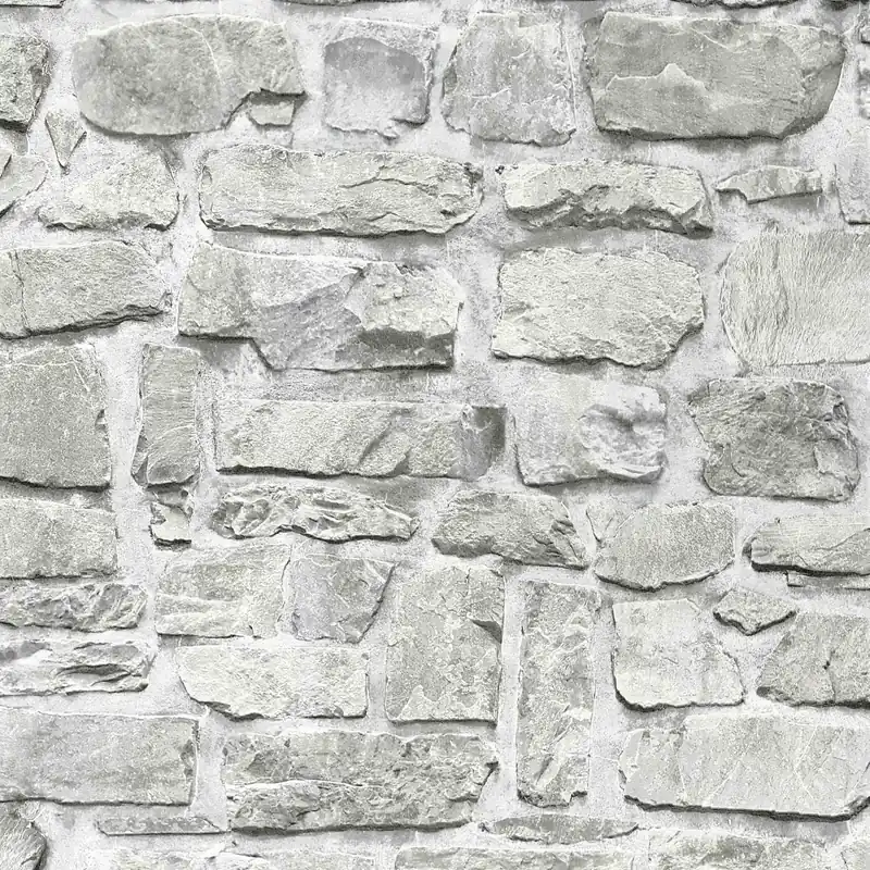 A.S. Creation Elements 363701 papier peint intissé pierre brique 0.53 m x 10.05 m gris Satisfait Ou Remboursé
