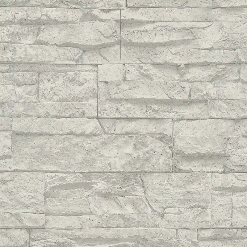 A.S. Creation Elements 707116 papier peint intissé pierre brique 0.53 m x 10.05 m gris Nouvelle Collection