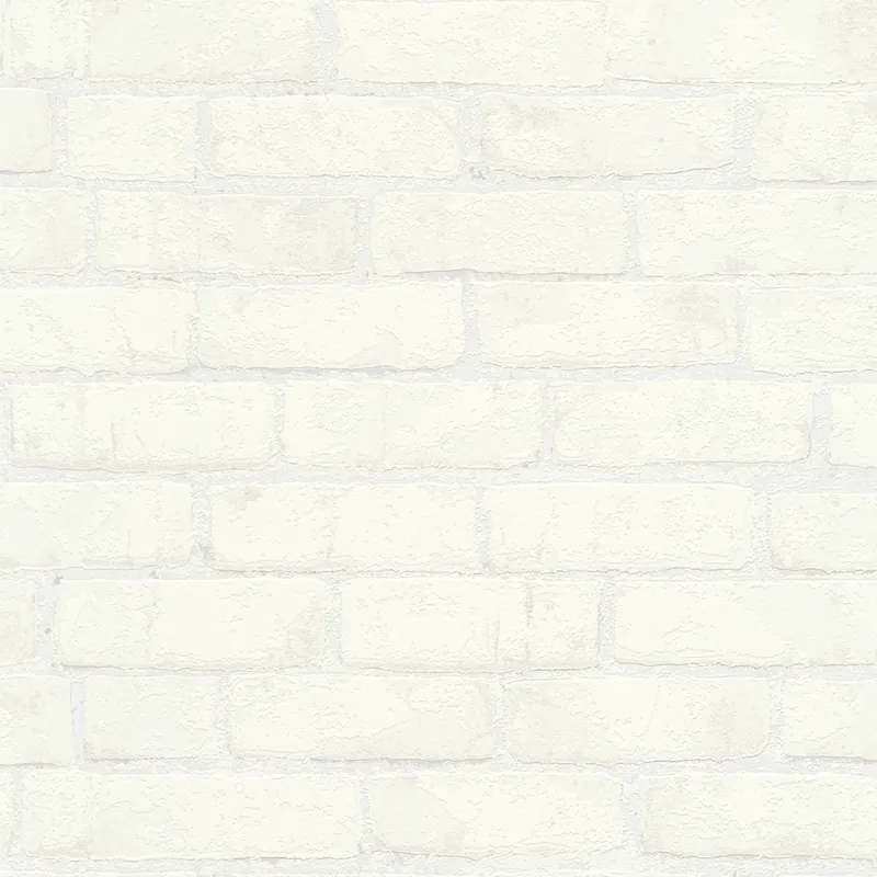 A.S. Creation Elements 907851 papier peint intissé pierre brique 0.53 m x 10.05 m blanc Usine Directe