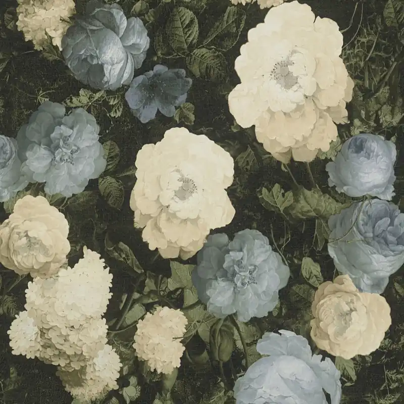 A.S. Creation History of Art 376502 papier peint intissé floral 0.53 m x 10.05 m bleu Jusqu'à Épuisement Des Stocks