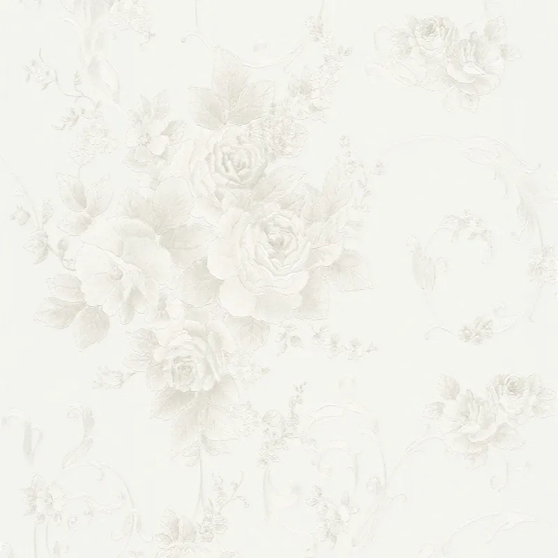 Achetez Aujourd'hui A.S. Creation Romantico 306472 papier peint intissé floral 0.53 m x 10.05 m gris