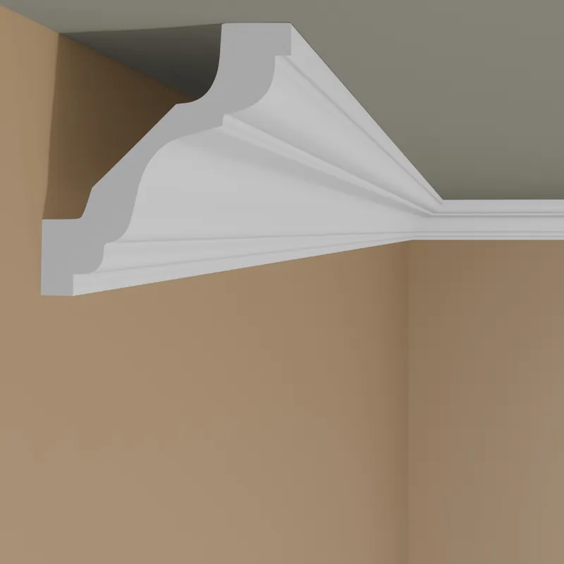Produit De Marque Elite Decor Corniche P819 68 x 68 x 2000 mm Moulure de plafond en polyuréthane Blanc