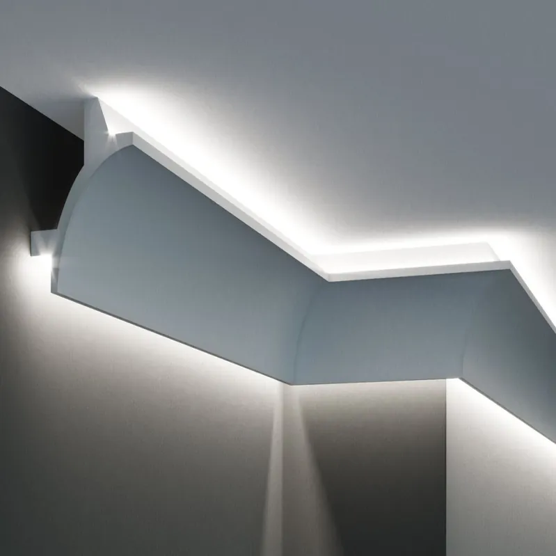 Angle intérieur de moulure LED KF703 en polyuréthane Prix Bas