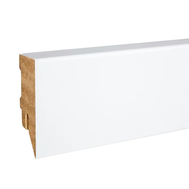 PROVISTON plinthe à clipser plinthe MDF 16 x 58mm plinthe carrée mélaminé blanc Jusqu'à Épuisement Des Stocks