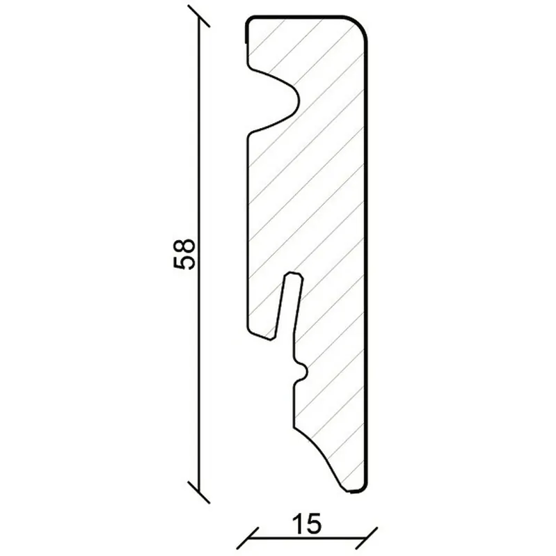 Bon Plan PROVISTON Angle intérieur ou extérieur Plinthe carrée 15 x 58mm blanc feuilleté Plinthe MDF