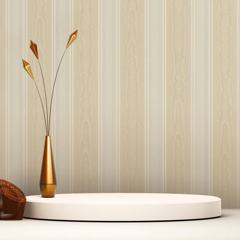 Offre Du Jour Tapete Streifen Darian M1-No.3655 Papiertapete Beige Streifentapete Klassisch