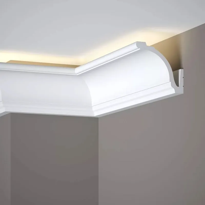 PROVISTON Cache rideaux "NE161" 92 x 83 x 2000 mm Blanc Moulure de plafond Moderne Achat Immédiat