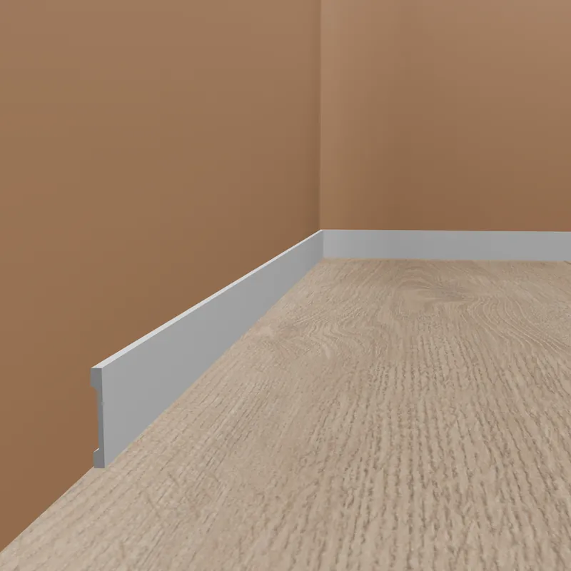 PROVISTON Plinthe moderne "NE013P" en polystyrène PolyForce 10 x 100 x 2000 mm Satin Blanc Expédié Aujourd'hui