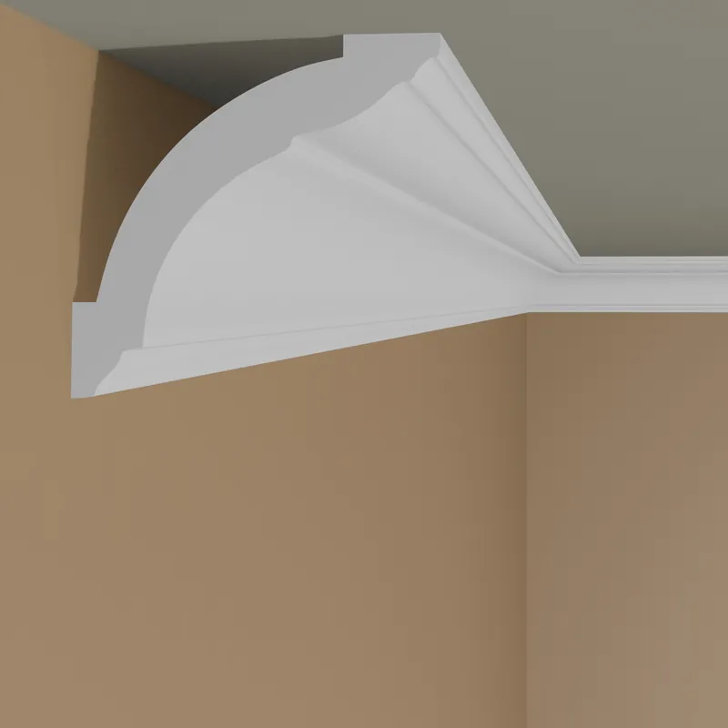 PROVISTON Corniche "NE367" 72 x 72 x 2000 mm Blanc Moulure de plafond Moulure lumineuse Classique Bon Marché