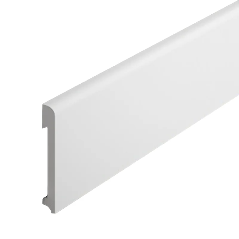 PROVISTON Plinthe "NE234P" en PS PolyForce 14 x 78 x 2000 mm Satin Blanc Plinthe Cache fils Meilleur Choix