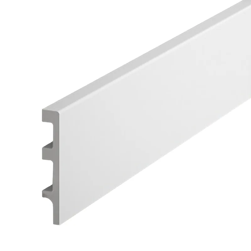 Soldes PROVISTON Plinthe "NE014P" en polystyrène PolyForce 14 x 80 x 2000 mm Satin Blanc Cache fils