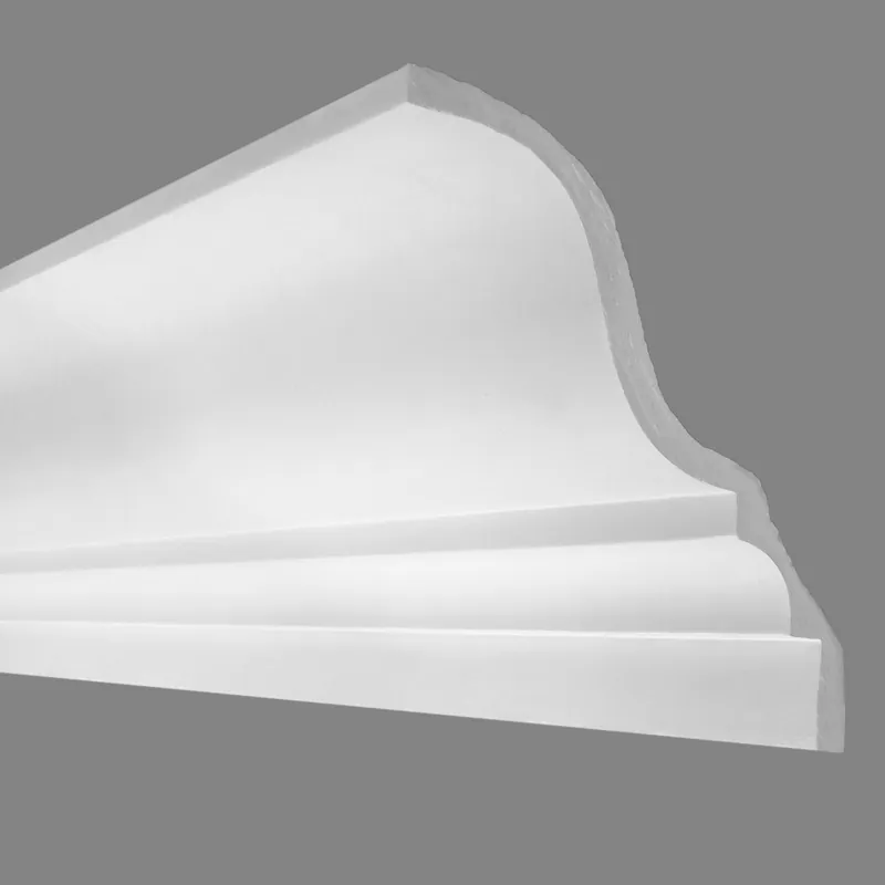 Retour Gratuit PROVISTON Cornice en plâtre Kaiserslautern Plâtre véritable 135 x 145 x 1165 mm Moulures en plâtre staff