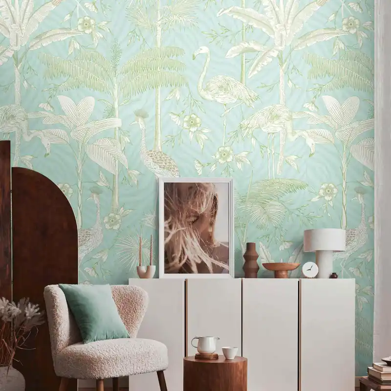 Authentique A.S. Creation Papiers peints photo The Wall II 392061 Un motif par rouleau Nature turquoise
