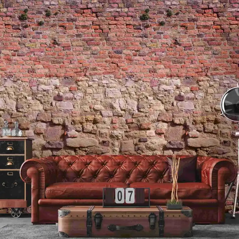 A.S. Creation Papiers peints photo The Wall II 392461 Un motif par rouleau Imitation Pierre rouge Prix Cassé