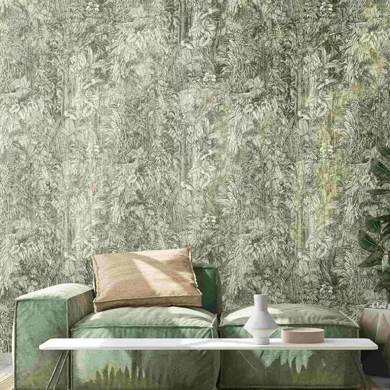 Seulement Aujourd'hui A.S. Creation Papiers peints photo The Wall II 393131 Un motif par rouleau Vintage vert