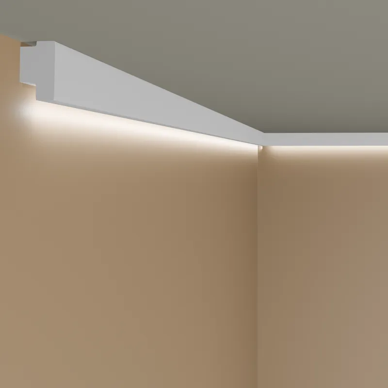 Acheter Direct Marbet Corniche E-44 Moulure de plafond en polystyrène 20 x 32 x 2000 mm Blanc