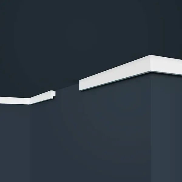 Réduction Marbet Angle entrant ou sortant pour moulure LED E-44 Polystyrène Blanc