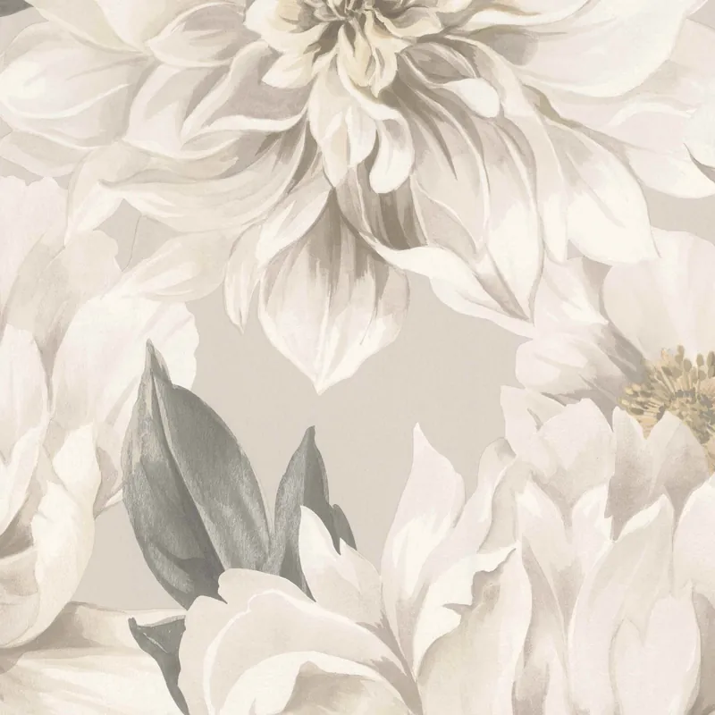 Achetez Aujourd'hui Rasch Papiertapete Selection 201352 0.53 x 10.05 m Blumen Floral Grau