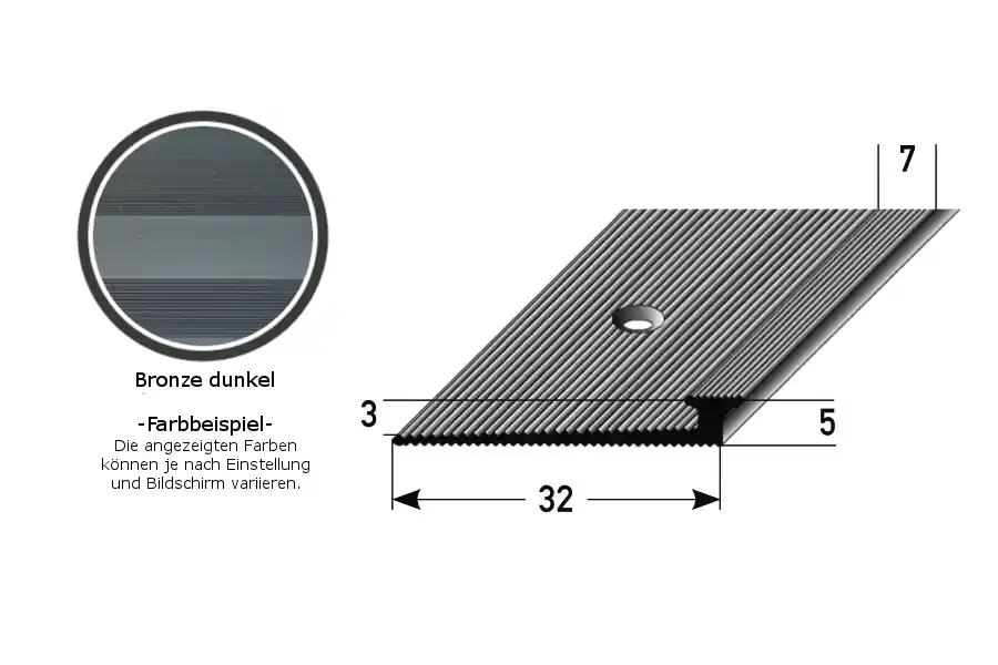 Profilé de finition profilé d‘arrêt double hauteur 3 - 5 mm aluminium anodisé Pas Cher