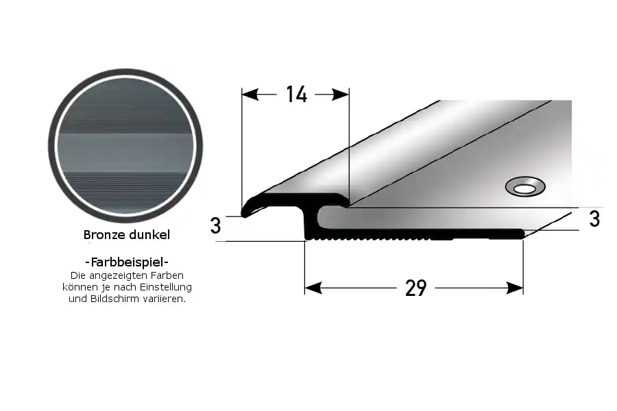 Nouvelle Collection Double profilé de finition à emboîter pour sol stratifié hauteur 3 - 7 mm aluminium anodisé
