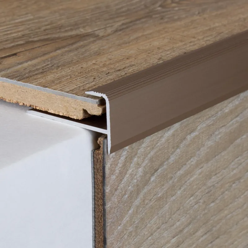 Profilé de finition à emboîter avec nez pour sol stratifié/parquet 10.3 mm alu anodisé Acheter En Ligne