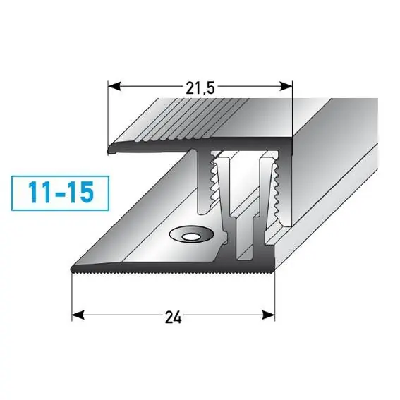 Satisfait Ou Remboursé Profilé de finition sol stratifié hauteur 11-15 mm aluminium anodisé