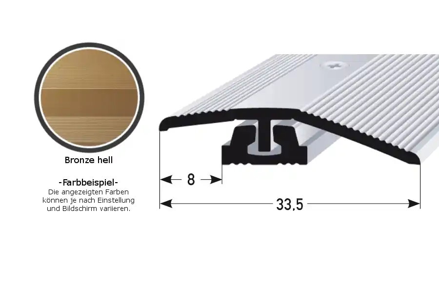 Profilé de rattrapage pour hauteur 4 - 7 mm 33.5 mm de large 2 pcs aluminium anodisé Réduction