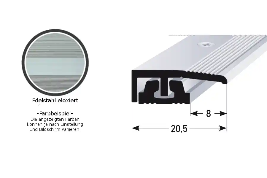 Prix Cassé Profilé de finition pour hauteur 4 - 7 mm 20.5 mm de large 2 pcs aluminium anodisé