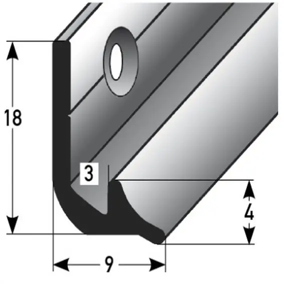 Offre Limitée Cornière angle intérieur escalier 3 mm type 369 aluminium anodisé à visser