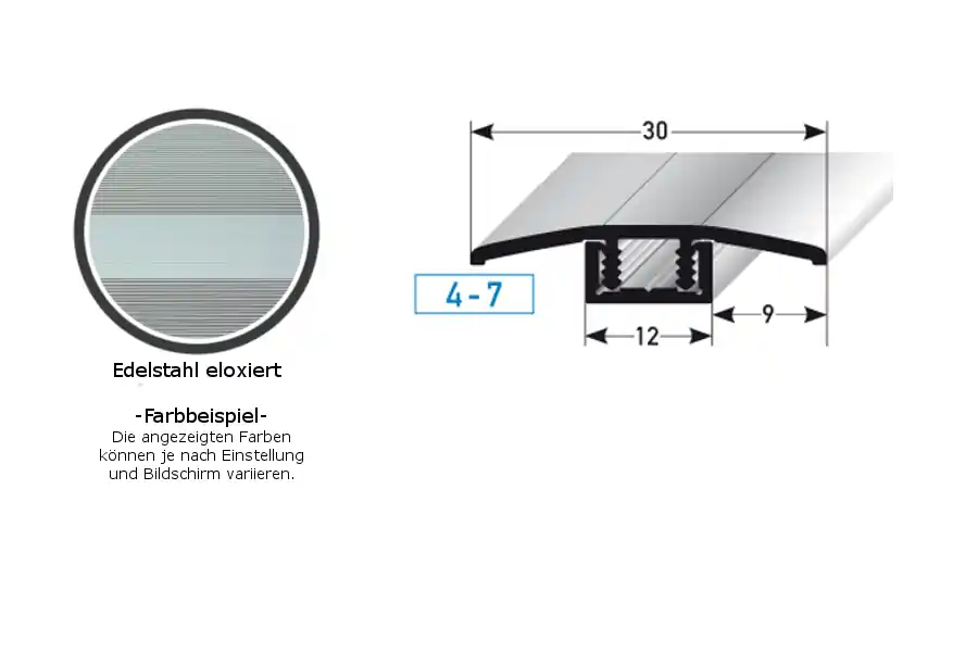 Quantité Limitée Barre de seuil sol stratifié hauteur 4 - 7 mm largeur 30 mm aluminium anodisé