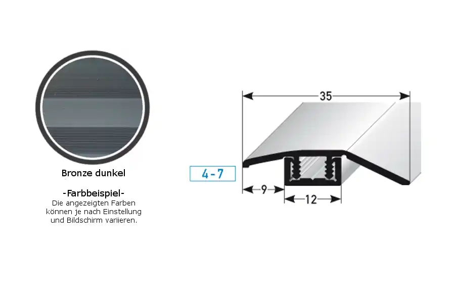 Meilleur Prix Profilé de rattrapage barre de seuil sol stratifié hauteur 4 - 7 mm aluminium anodisé