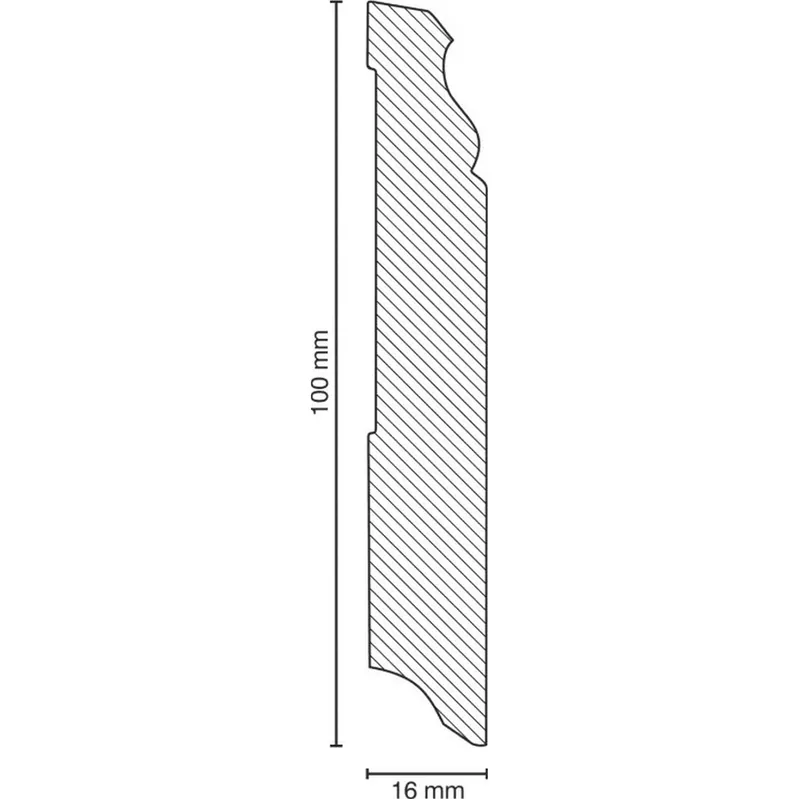 Achat Immédiat Angle intérieur ou extérieur Plinthe Moulurée 16 x 100mm 719.16100 MDF revêtu PROVISTON