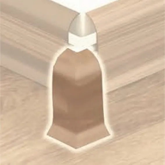Nouvelle Collection Angle intérieur ou extérieur Pour Plinthe Arêtes Vives 10 x 58 mm MDF revêtu Blanc PROVISTON