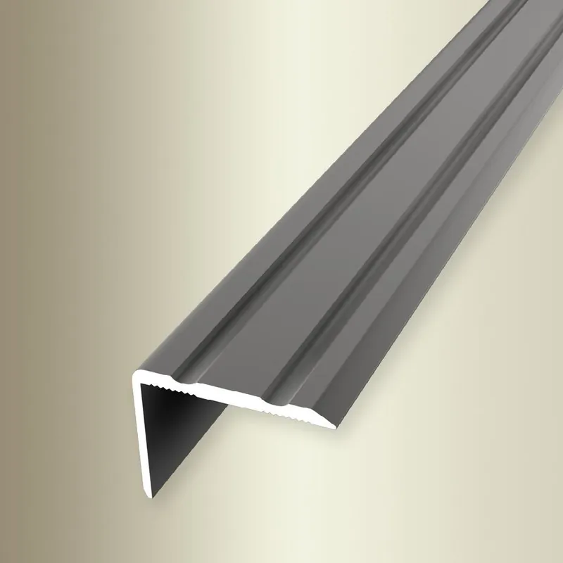 Offre Limitée PROVISTON Nez de marche Largeur 24.5 mm H 0 - 17 mm Aluminium Facile à plier Autoadhésif