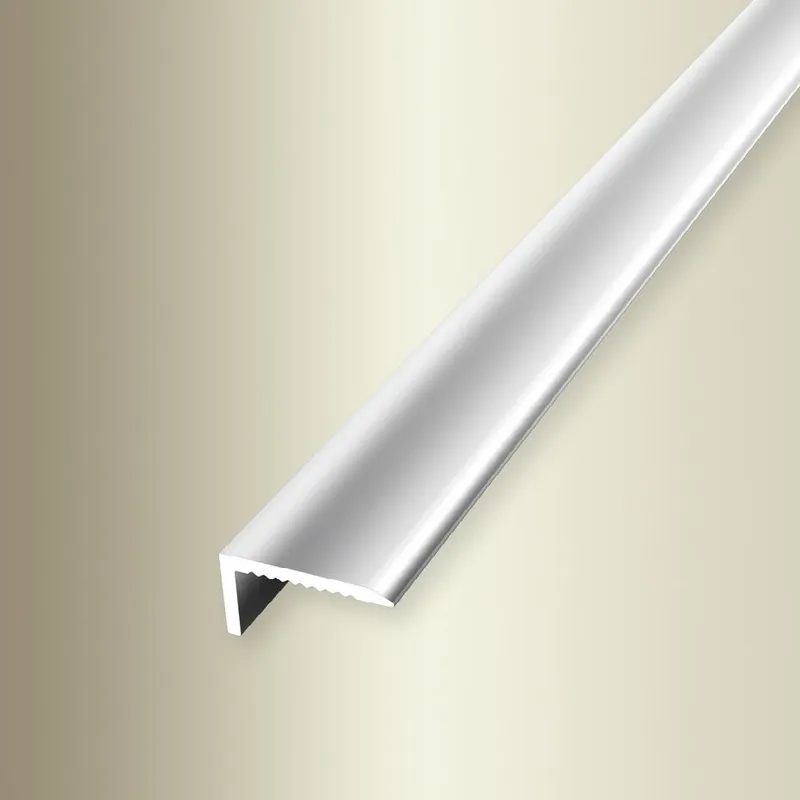 Seulement Aujourd'hui Nez de marche 15 x 8.5 x 2700 mm Aluminium Lisse Facile à plier Non percé