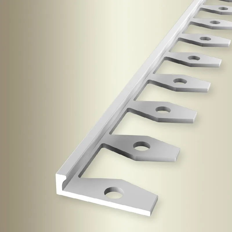 Profilé de finition Largeur 21 mm H 3 mm Longueur 2500 mm Aluminium Barre d‘arrêt Réduction