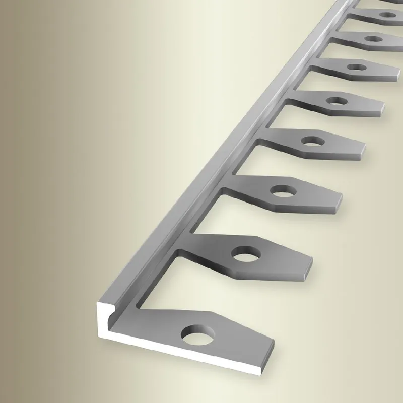 Pas Cher Profilé de finition Largeur 21 mm Hauteur 4.5 mm Longueur 2500 mm Aluminium Barre d‘arrêt