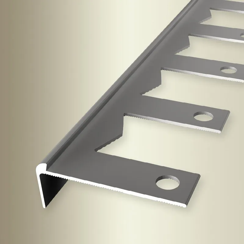 Expédié Aujourd'hui PROVISTON Nez de marche 48 x 3 x 2500 mm Alu anodisé Facile à plier Découpe ouverte