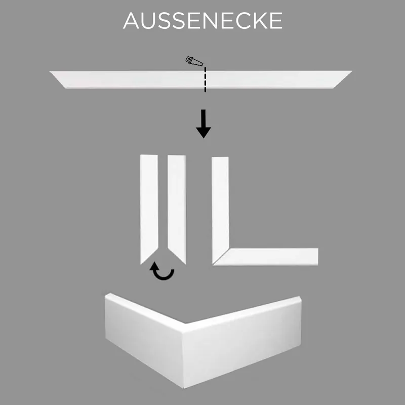 Elite Decor Angle pour moulures KD409 Polystyrène 120 x 250 x 200 mm Blanc Promotion Saisonnière