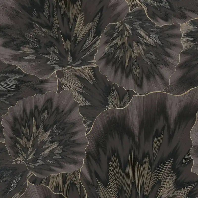 Soldes Papier peint intissé 10402-15 noir fleurs floral Spotlight Erismann