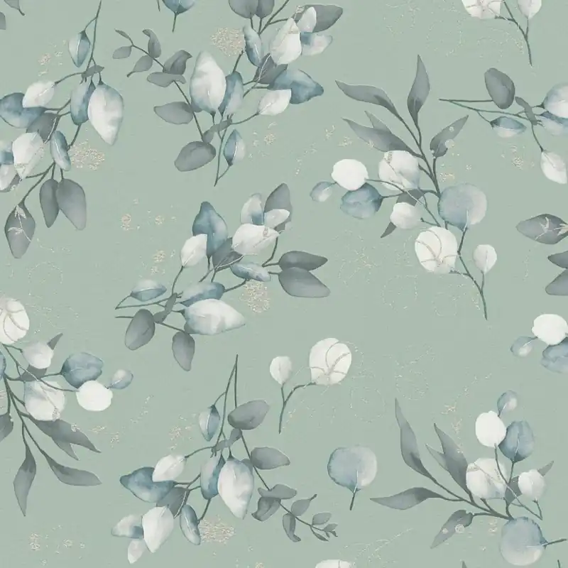 Papier peint intissé 397687 vert fleurs floral Pure Elegance A.S. Creation Prix Bas