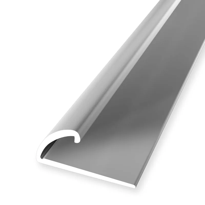 Soldes Profilé de finition 11.5 x 26 x 2700 mm Aluminium Profilé d‘arrêt Lisse Argent Küberit