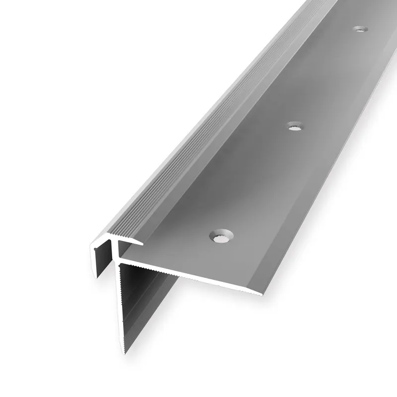 Quantité Limitée Nez de marche 30 x 38 x 2500 mm Aluminium Cornière striée Argent Küberit