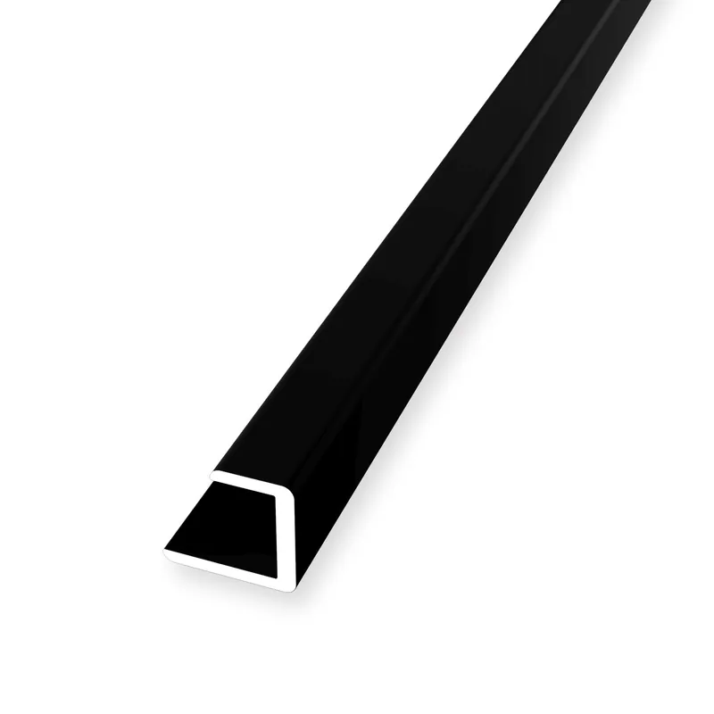 Baguette de finition 11.5 x 11.5 x 2550 mm Aluminium Lisse Noir Populaire
