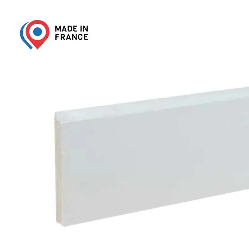 Nouvel Arrivage PROVISTON Plinthe 10 x 70 x 2000 mm MDF Prépeinte Plinthe arrondie lot de 5