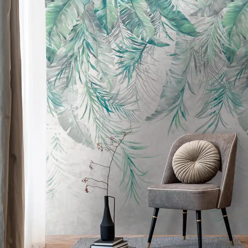 Populaire A.S. Creation Papiers peints photo The Wall III 398191 Un motif par rouleau Jungle botanique Gris